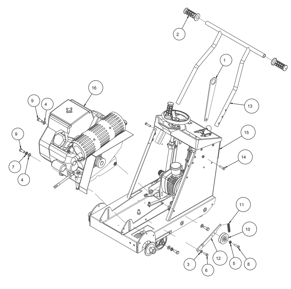 Section 02 Diagram and Parts List for MK-2422SSP 170956 MK Diamond Concrete Saw